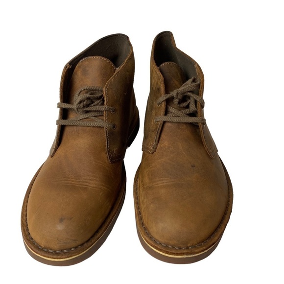 Clarks Mens Brown Leather Chukka Lace Up Boots Sz 9 M main image 5